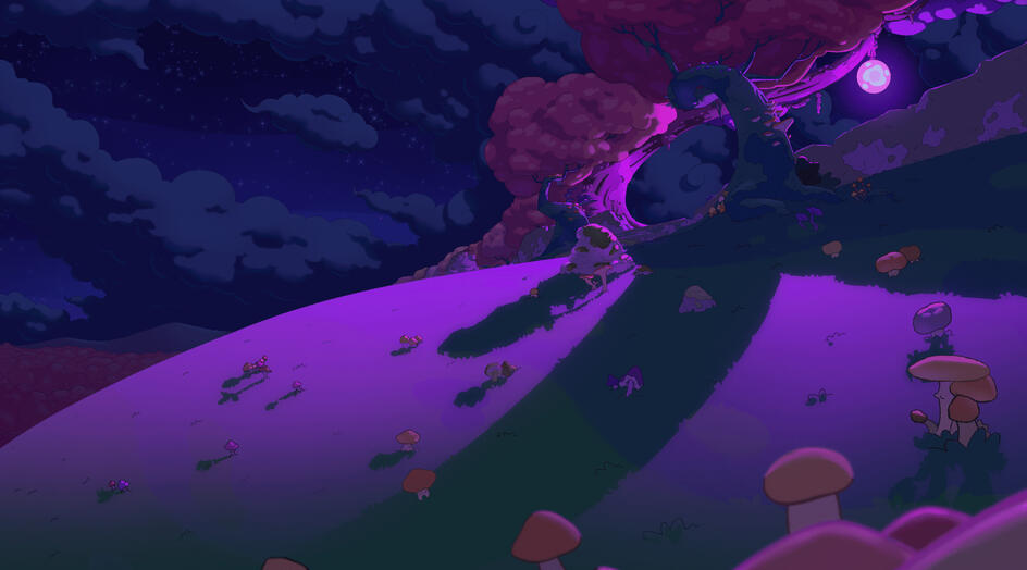 Night party in the old temple